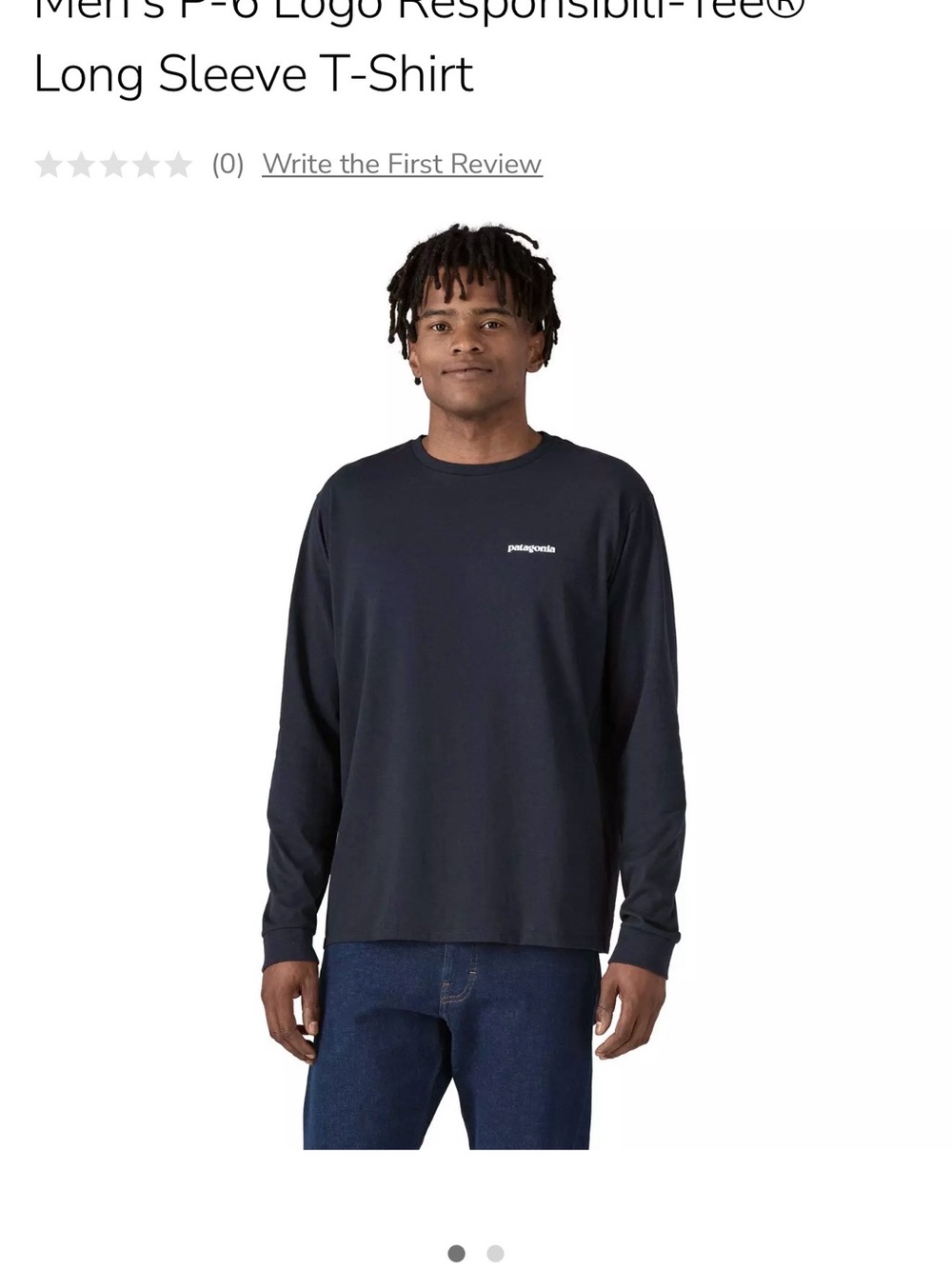 Patagonia Long Sleeve Logo Tee - Navy